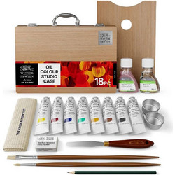 Winsor & Newton Oil Colour Studio Σετ Ζωγραφικής με Βαλιτσάκι 18τμχ