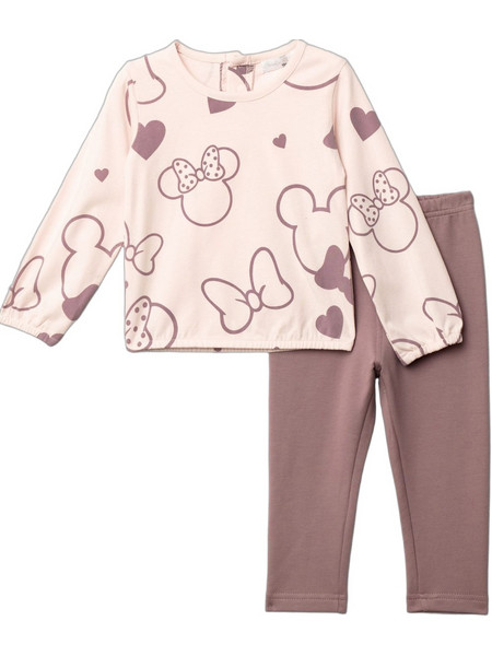 Funky Minnie Mouse Βρεφικό Σετ για Κορίτσι Χειμωνιάτικο Σομόν Ροζ 227-939106-2