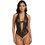Milena By Paris Sexy Κορμάκι String Αυτοκινήτου See Through με Δαντέλα Μαύρο 2541