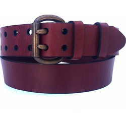 DomLeathers Ανδρική Ζώνη Δερμάτινη Φαρδιά Μπορντό DRD3