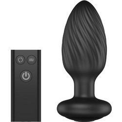 Nexus Tornado Remote Control Πρωκτική Σφήνα Ασύρματη με Δόνηση 9.8cm Μαύρη