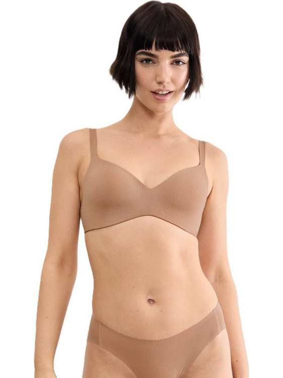 Sloggi Zero Feel Pure Σουτιέν Push Up χωρίς Μπανέλα Μπεζ 10228795