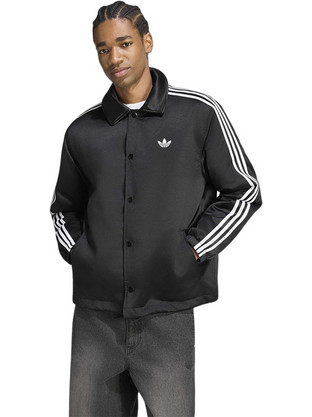 Adidas 3-Stripes Studio Ανδρική Ζακέτα με Φερμουάρ Μαύρη HZ3805