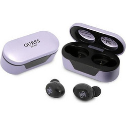 Guess Classic Logo Ακουστικά Bluetooth In Ear Purple