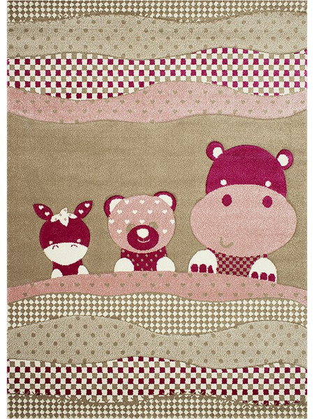 Χαλί koulis Carpets Kids 1969A Beige-Pink - Πατάκι 070Χ150 cm