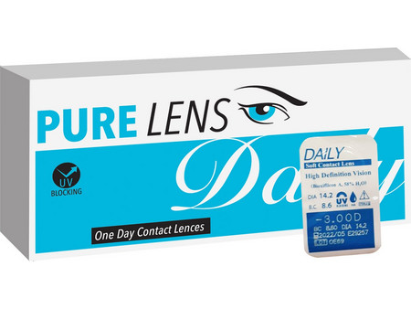 Pure Lens Daily ΜΥΩΠΙΑΣ ΗΜΕΡΗΣΙΟΙ - 1 ΦΑΚΟΣ (Μεμονωμένο τμχ. Χωρίς κουτί)
