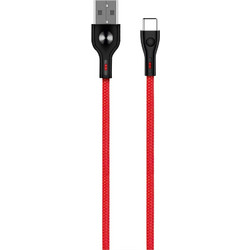Powertech Braided USB-A to USB-C 1m Red PTR-0009