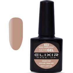 Elixir Semigel 922 Nude Compliment Ημιμόνιμο Βερνίκι Νυχιών 8ml