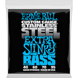 Ernie Ball 2845 Extra Slinky Σετ 4 Χορδές Ηλεκτρικού Μπάσου Stainless Steel 40-95"