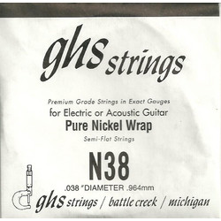 GHS DY38 Χορδή Ηλεκτρικής Κιθάρας Pure Nickel 38"