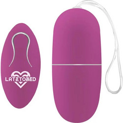 LateToBed Ecopurple Δονητής Egg για Ζευγάρια με Τηλεχειριστήριο 7cm Μωβ