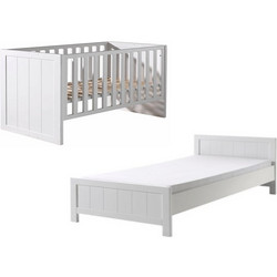 Vipack Erik Πολυμορφική Κούνια για Στρώμα 60x120cm Λευκή ERDB9014