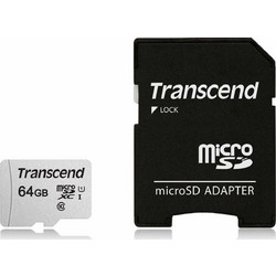 Transcend microSDXC 64GB Class 10 U1 UHS-I + Adapter