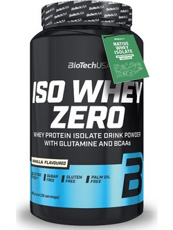 Biotech USA ISO Whey Zero Vanilla Πρωτεΐνη Ορού Γάλακτος Γράμμωσης Χωρίς Λακτόζη & Γλουτένη 908gr