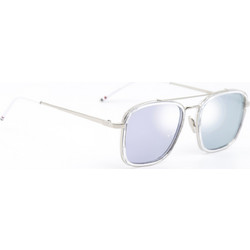 Enzo S1861 C115 Ανδρικά Γυαλιά Ηλίου Aviator Μεταλλικά Λευκά με Γκρι Καθρέπτη Φακό