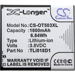 Tli018D1 / Tli018D2 Alcatel Battery 1800mAh (OEM) for Alcatel OT-5015 / Alcatel One Touch OT-5038 Series (Compatible) Tli018D1,Tli018D2