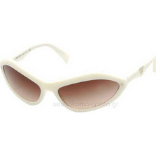 Prada SPR 05NS 7S36S1 Γυναικεία Γυαλιά Ηλίου Οβάλ Κοκάλινα Λευκά με Καφέ Polarized Φακό