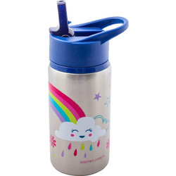 Stephen Joseph Rainbow Παιδικό Μπουκάλι Ανοξείδωτο BPA Free με Καλαμάκι Μπλε 532ml
