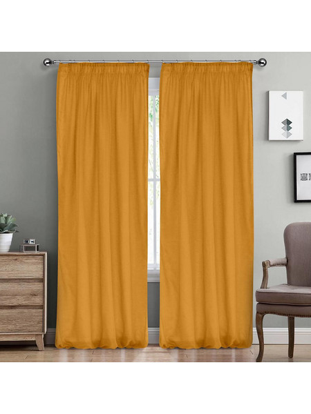 Lino Home Κουρτίνα με Τρέσα 300x295 Line 501 Honey