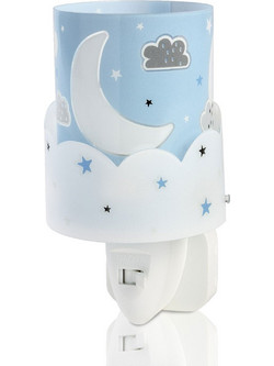 MOON BLUE στρόγγυλο πρίζας νυκτός LED 0,3W (συμπεριλαμβάνεται) 8420406000848