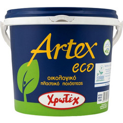 Χρωτέχ Artex Eco Οικολογικό Πλαστικό Χρώμα Εσωτερικού Χώρου Λευκό 0.75lt