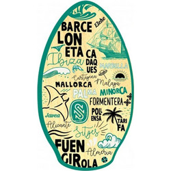 SKIM ONE MEDITERRANEE SPAIN WOODEN SKIMBOARD 41 TEAL