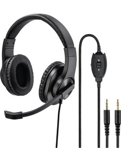 Hama HS-P300 Over Ear Ακουστικά Υπολογιστή με Μικρόφωνο & 3.5mm Jack