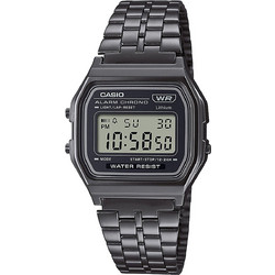 Casio Vintage Ψηφιακό Ανδρικό Ρολόι Χρονογράφος με Μαύρο Μεταλλικό Μπρασελέ A-158WETB-1AEF