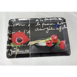 Δίσκος σερβιρίσματος από μελαμίνη Poppies 45x31cm Marva BR101POP