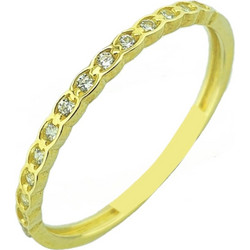 Δαχτυλίδι σειρέ χρυσό 9 καράτια με ζιργκόν Κ9.4007