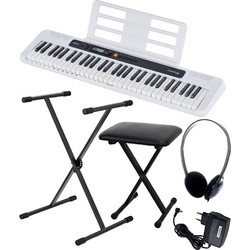 Casio CT-S200 White Deluxe Bundle Αρμόνιο με 61 Πλήκτρα Τυπικής Αφής
