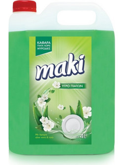 Maki Υγρό Πιάτων Aloe Vera & Τσαϊ 4lt