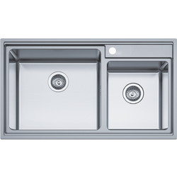 Macart Crystal N-175 Ένθετος Νεροχύτης Inox Σατινέ 86x50cm