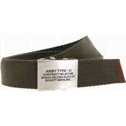 Schott 40mm Ανδρική Ζώνη Χακί BELT16937-KHAKI