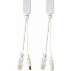 CABLEXPERT UTP PASSIVE PoE ADAPTER KIT, 0.15M WHITE PP12-POE-0.15M-W