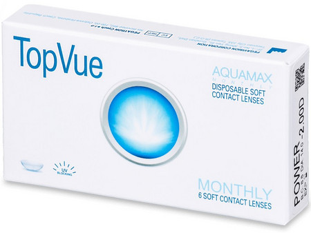TopVue Plus Μηνιαίοι Φακοί Επαφής Υδρογέλης με Φίλτρο UV 6τμχ