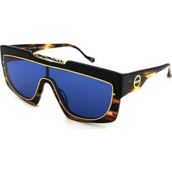 Borbonese Mary 12/135 Γυναικεία Γυαλιά Ηλίου Aviator Κοκάλινα Μαύρα με Μπλε Polarized Φακό