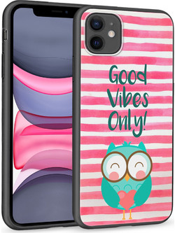 Θήκη iPhone 11 Black TPU - Good Vibes Only