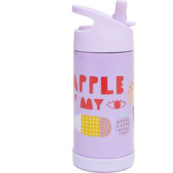 Petit Monkey Apple Of My Eye Παιδικό Μπουκάλι Ανοξείδωτο BPA Free με Καλαμάκι Λιλά 350ml