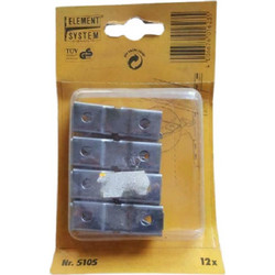 Element system clip-on holder element single 2-sided stainless steel 5105 6τμχ