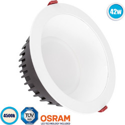 GloboStar(R) 60195 Χωνευτό LED Downlight Πάνελ Οροφής, 42W 4820lm 60 AC 220-240V, Φυσικό Λευκό 4500K