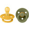 BiBS Colour Πιπίλες Καουτσούκ 0m+ Honey Bee Olive 2τμχ