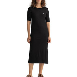 Gant Midi Καλοκαιρινό Καθημερινό Φόρεμα Μαύρο 4204381-005