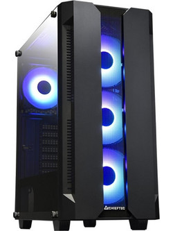 Chieftec Hunter Gaming Midi Tower Κουτί Υπολογιστή RGB με Πλαϊνό Παράθυρο