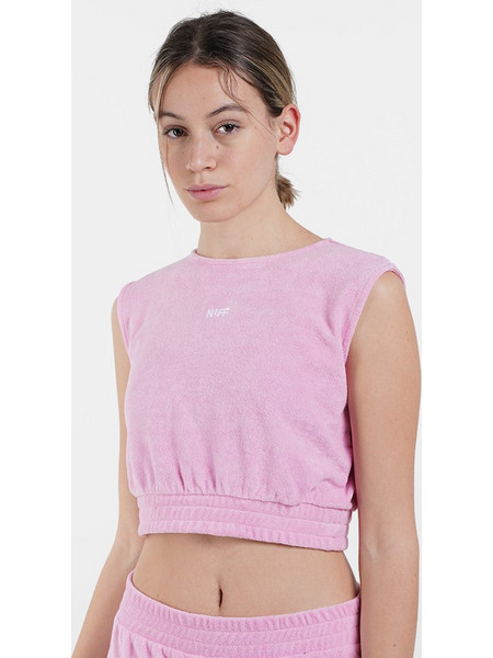 Nuff Γυναικείο Crop Top Αμάνικο NU62210171-13 PINK