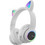 L450 Ενσύρματα & Ασύρματα Bluetooth Ακουστικά Over Ear Λευκά