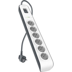 BELKIN 6-outlet Surge Protection Strip with 2M Power Cord - BSV603vf2M-V2