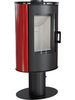 Kratki KOZA/AB/S/N/O/DR/KAFEL/CZERWONY Ατσάλινη Ξυλόσομπα 8kW
