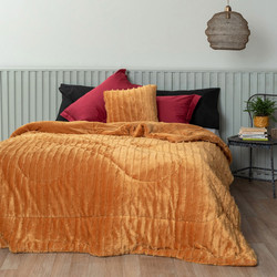 Palamaiki Κουβερτοπάπλωμα Μονό 160x240 Jacquard Flannel Gwen Gold