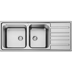 Karag BL 822 Ένθετος Νεροχύτης Inox Αντιστρεφόμενος Σατινέ 120x50cm
